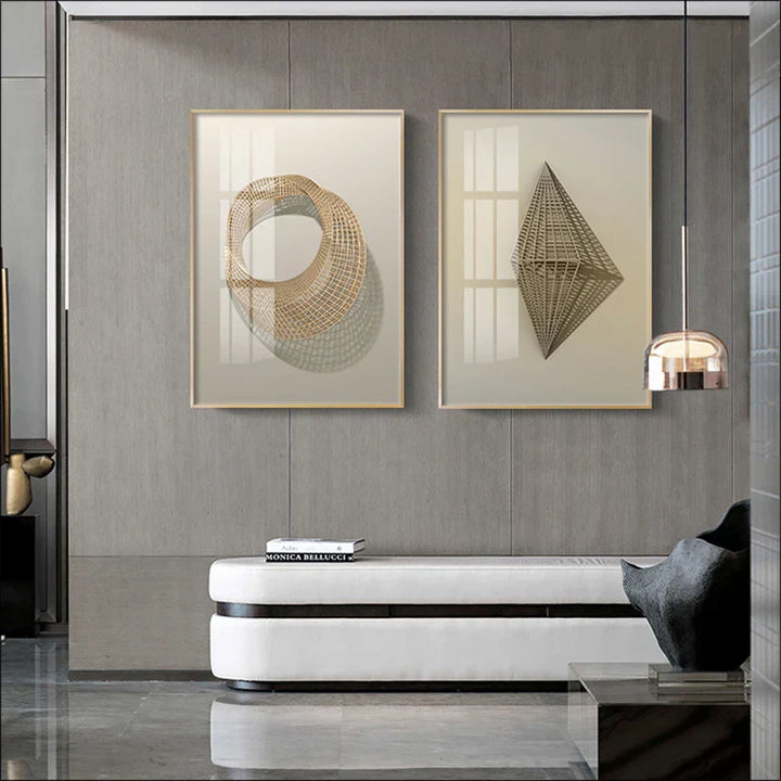 Moderne Ästhetik Abstrakte Architektonische Geometrische Wandkunst Feine Kunst Leinwanddrucke Bilder Für Moderne Loft Wohnzimmer zeitgenössische Innendesign-Trends