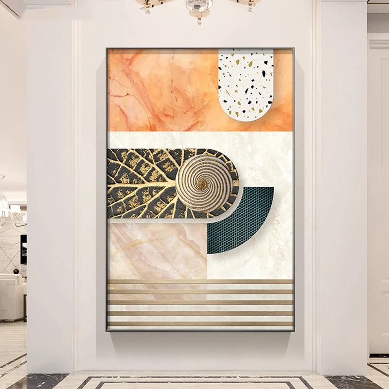 Moderne Ästhetik Abstrakte Architektonische Wandkunst feine Kunst Leinwanddrucke Bilder für Wohnung Wohnzimmer Foyer Eingangsbereich Licht Luxus Wohnkultur