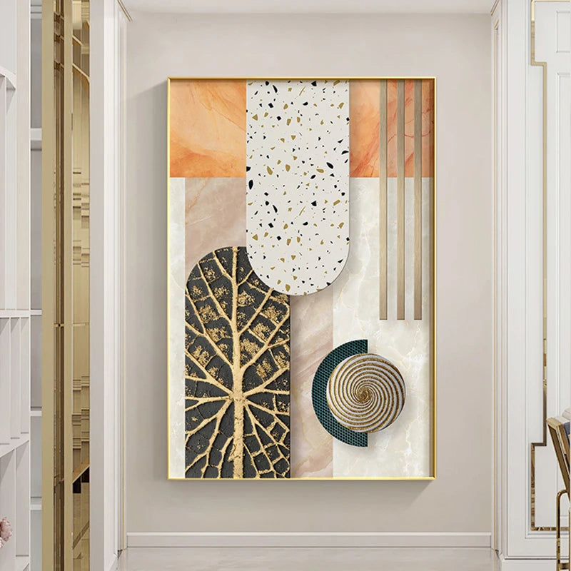 Moderne Ästhetik Abstrakte Architektonische Wandkunst feine Kunst Leinwanddrucke Bilder für Wohnung Wohnzimmer Foyer Eingangsbereich Licht Luxus Wohnkultur