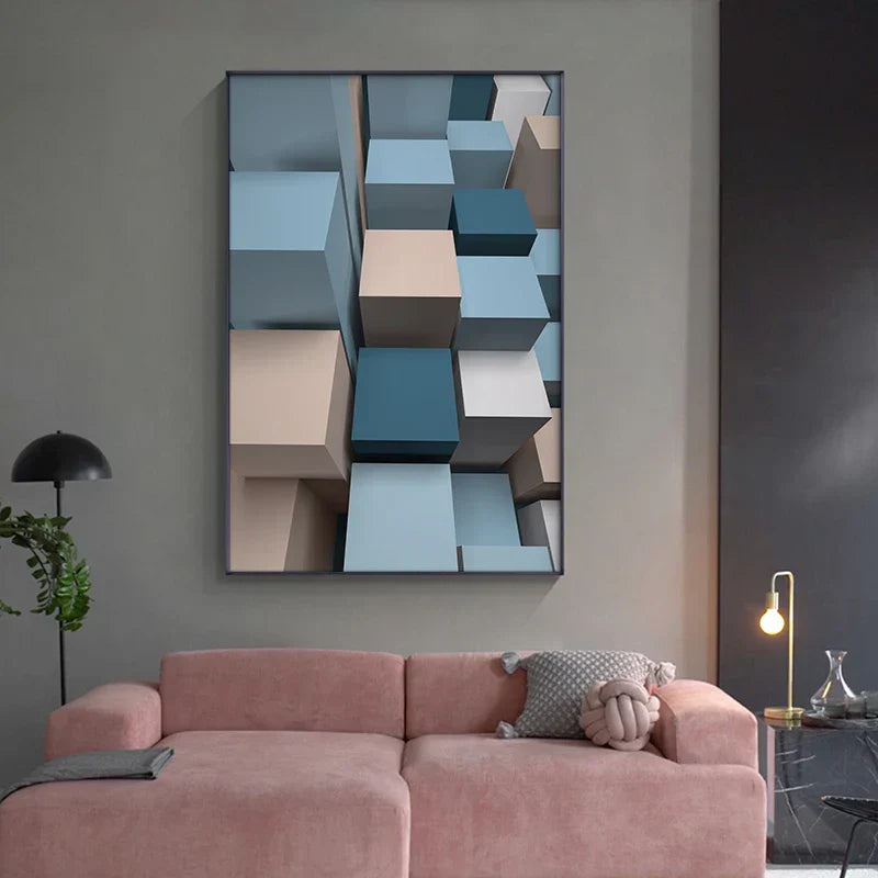 Moderne Ästhetik Fließendes 3D-Design Wandkunst Feine Kunst Leinwanddrucke Bunte abstrakte Bilder für Wohnzimmer Schlafzimmer Flur Kunst für zeitgenössische Innenräume