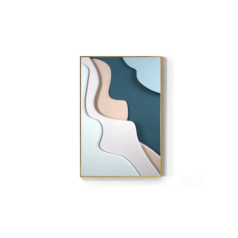Moderne Ästhetik Fließendes 3D-Design Wandkunst Feine Kunst Leinwanddrucke Bunte abstrakte Bilder für Wohnzimmer Schlafzimmer Flur Kunst für zeitgenössische Innenräume