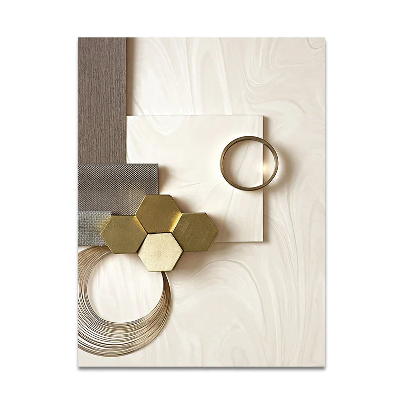 Set von 3PCS Moderne Ästhetik Goldene Bronze Abstrakte Wandkunst Feine Kunst Leinwanddrucke Bilder Für Wohnzimmer Esszimmer Boutique Hotel Kunst Dekor