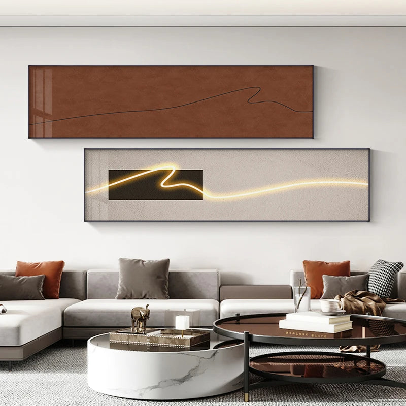 Moderne Ästhetik Breitformat Wandkunst Feine Kunst Leinwanddrucke Leichte Luxus Minimalistische Abstrakte Bilder Für Über Sofas Kunst Für Über Betten