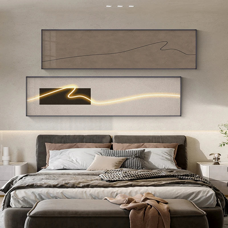 Moderne Ästhetik Breitformat Wandkunst Feine Kunst Leinwanddrucke Leichte Luxus Minimalistische Abstrakte Bilder Für Über Sofas Kunst Für Über Betten