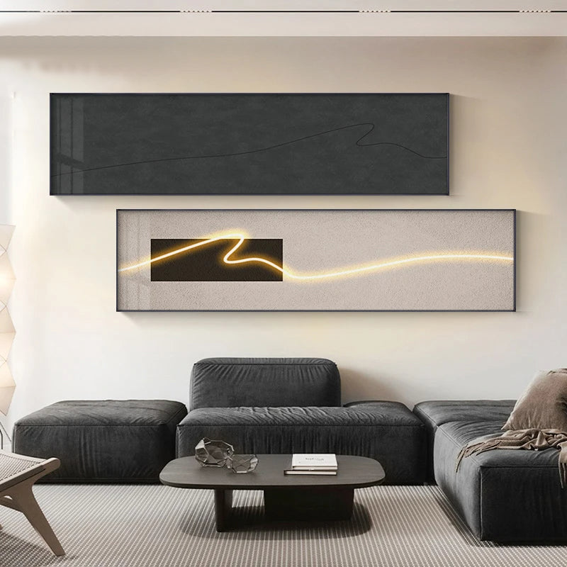 Moderne Ästhetik Breitformat Wandkunst Feine Kunst Leinwanddrucke Leichte Luxus Minimalistische Abstrakte Bilder Für Über Sofas Kunst Für Über Betten
