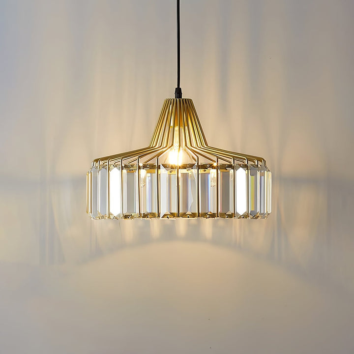 Modern schwarze Kristall Pendelleuchte | Karnz