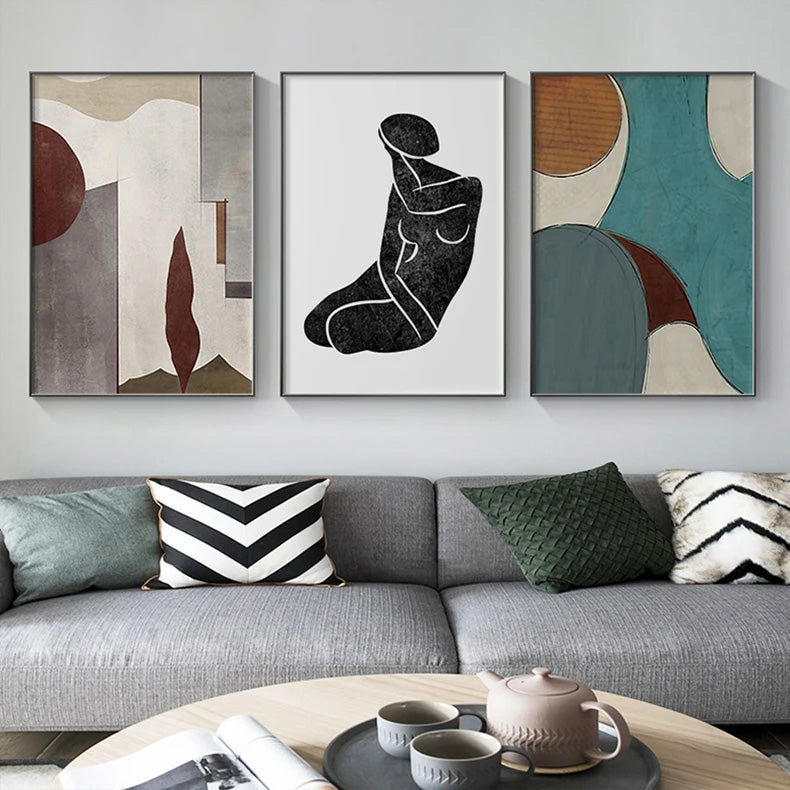 Moderne Farbkurven Abstrakte Geometrische Wandkunst Feine Kunst Linienkunst Leinwanddrucke Bilder Für Wohnzimmer Schlafzimmer Kunst Für Zeitgenössische Innenräume