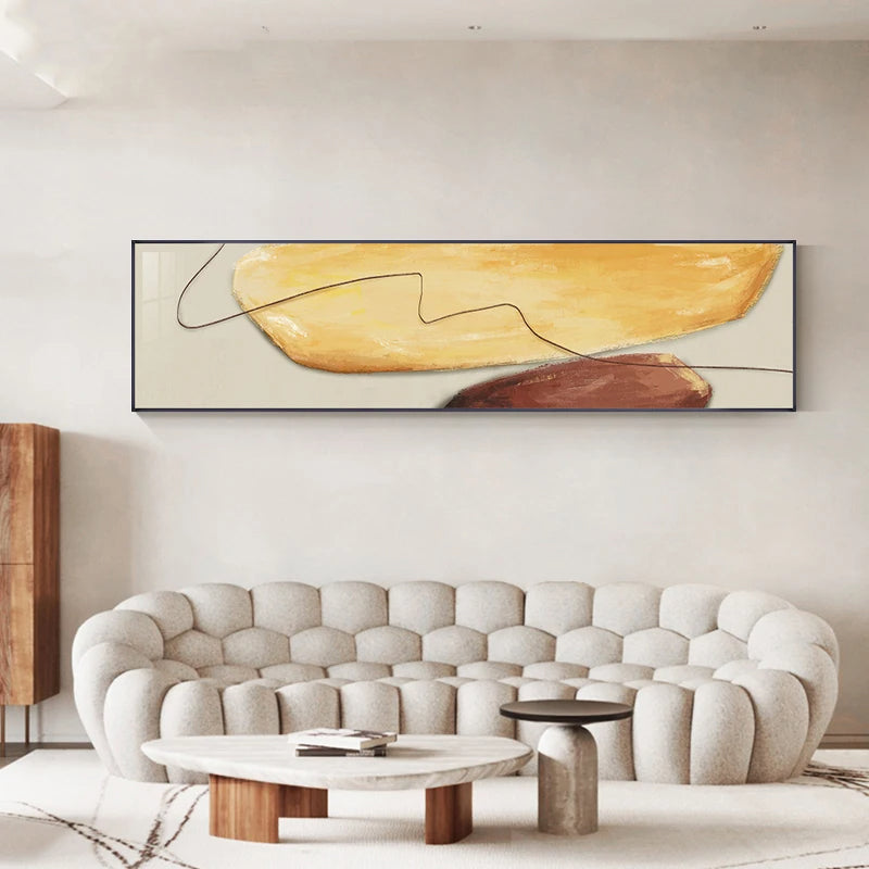 Zeitgenössische Farbform & Linie Abstrakte Wandkunst Fine Art Leinwanddrucke Breitformatbilder Für Schlafzimmer Über Dem Bett Kunst Für Über Der Couch | Karnz