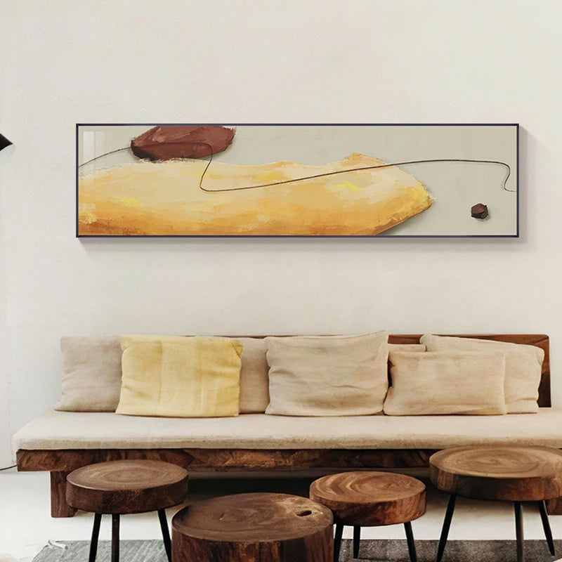 Zeitgenössische Farbform & Linie Abstrakte Wandkunst Fine Art Leinwanddrucke Breitformatbilder Für Schlafzimmer Über Dem Bett Kunst Für Über Der Couch | Karnz