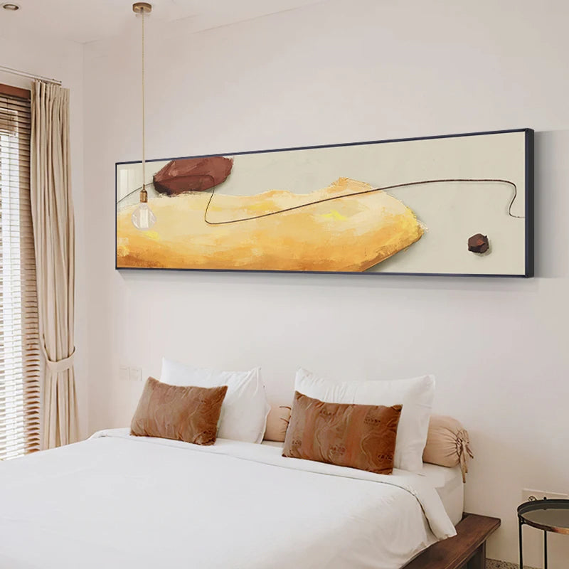 Zeitgenössische Farbform & Linie Abstrakte Wandkunst Fine Art Leinwanddrucke Breitformatbilder Für Schlafzimmer Über Dem Bett Kunst Für Über Der Couch | Karnz