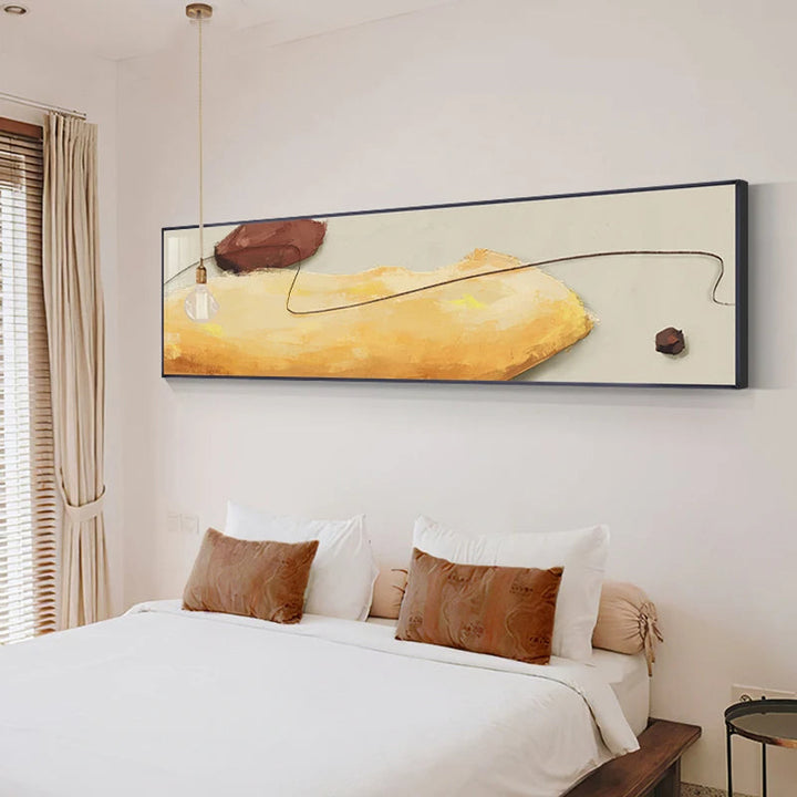 Zeitgenössische Farbform & Linie Abstrakte Wandkunst Fine Art Leinwanddrucke Breitformatbilder Für Schlafzimmer Über Dem Bett Kunst Für Über Der Couch | Karnz