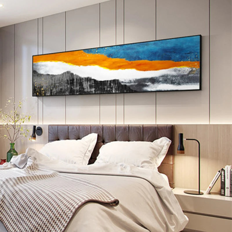 Moderne Farben Dunkle Abstrakte Wandkunst Feine Kunst Leinwanddrucke Breitformatige Bilder Für Über Dem Sofa Bilder Für Über Dem Bett