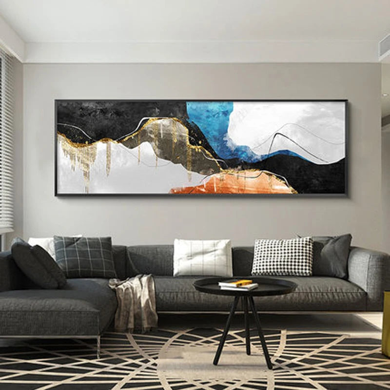 Moderne Farben Dunkle Abstrakte Wandkunst Feine Kunst Leinwanddrucke Breitformatige Bilder Für Über Dem Sofa Bilder Für Über Dem Bett
