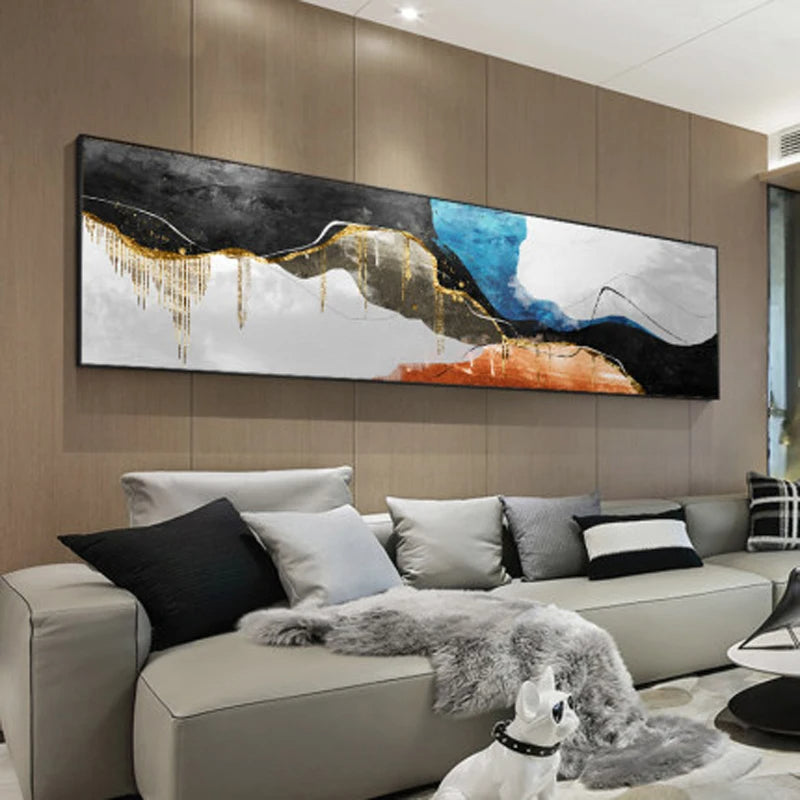 Moderne Farben Dunkle Abstrakte Wandkunst Feine Kunst Leinwanddrucke Breitformatige Bilder Für Über Dem Sofa Bilder Für Über Dem Bett