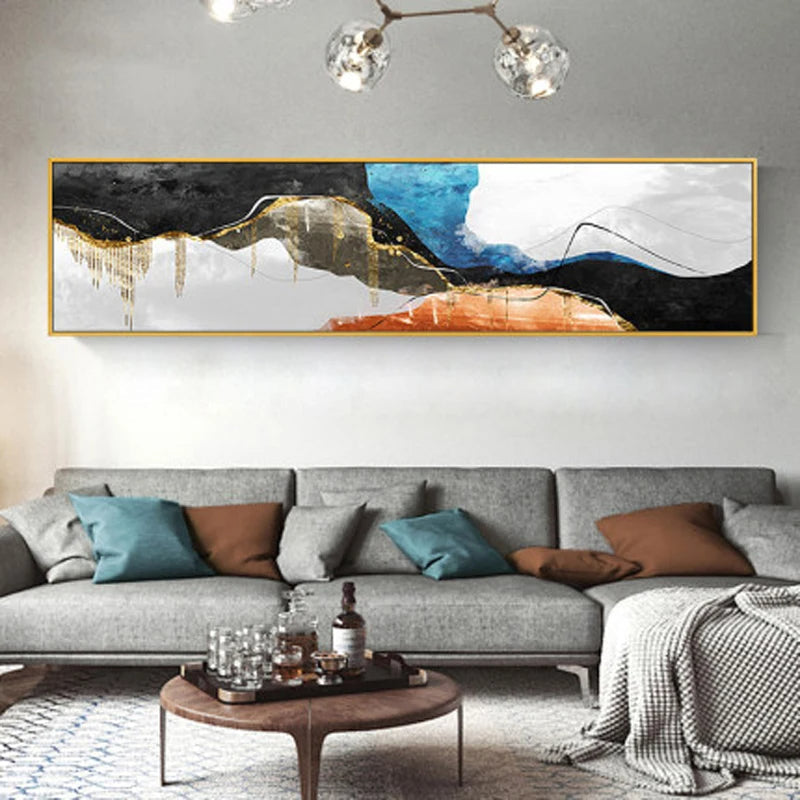 Moderne Farben Dunkle Abstrakte Wandkunst Feine Kunst Leinwanddrucke Breitformatige Bilder Für Über Dem Sofa Bilder Für Über Dem Bett