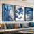 Moderne exotische flüssige blaue Marmorprint florale Wandkunst feine Kunst Leinwanddrucke nordische abstrakte Bilder für Wohnzimmer Hotelzimmer Kunst Dekor