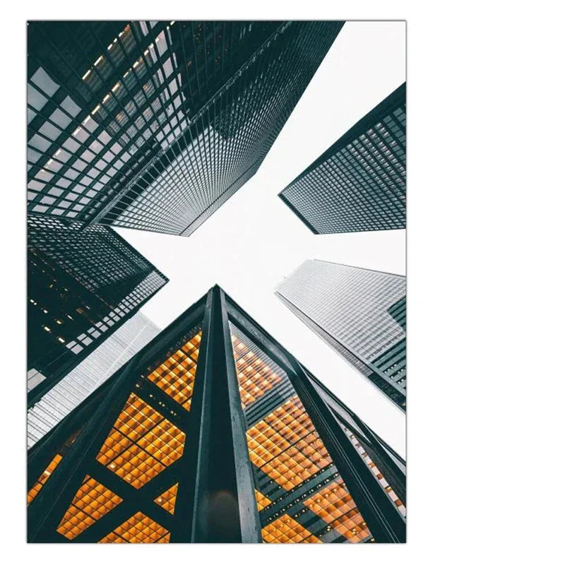 Moderne geometrische architektonische Wandkunst Fine Art Leinwanddrucke schwarze graue orange abstrakte Bilder für Wohnzimmer Studio Home Office Kunstdekoration