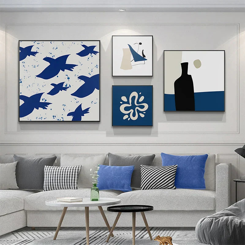 Moderne Minimalistische Abstrakte Stillleben Wandkunst Feine Kunst Leinwanddrucke Quadratisches Format Bilder Für Wohnzimmer Esszimmer Zeitgenössische Wohnkultur