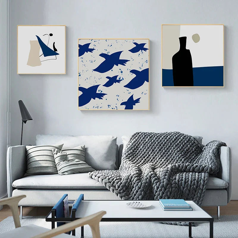 Moderne Minimalistische Abstrakte Stillleben Wandkunst Feine Kunst Leinwanddrucke Quadratisches Format Bilder Für Wohnzimmer Esszimmer Zeitgenössische Wohnkultur