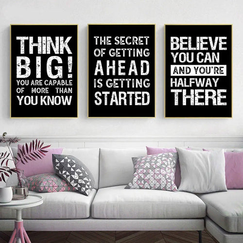 Moderne Motivationszitate Poster Schwarz Weiß Wandkunst Fine Art Leinwanddrucke Bilder Für Wohnzimmer Büro Schlafzimmer Inspirierende Kunst Deko