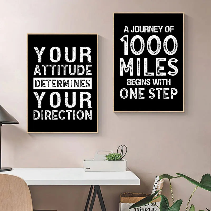 Moderne Motivationszitate Poster Schwarz Weiß Wandkunst Fine Art Leinwanddrucke Bilder Für Wohnzimmer Büro Schlafzimmer Inspirierende Kunst Deko