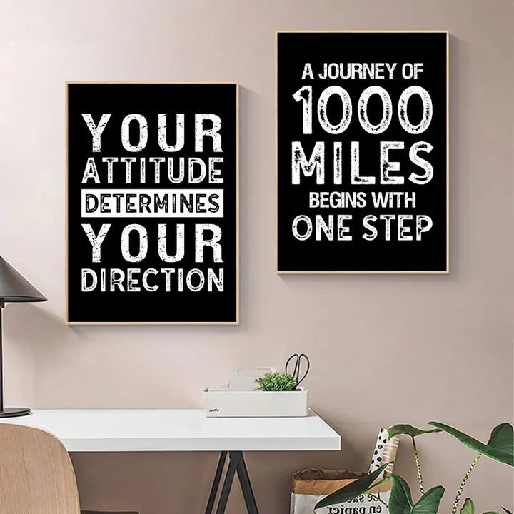 Moderne Motivationszitate Poster Schwarz Weiß Wandkunst Fine Art Leinwanddrucke Bilder Für Wohnzimmer Büro Schlafzimmer Inspirierende Kunst Deko