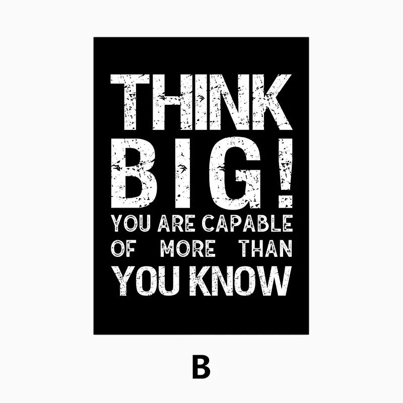 Moderne Motivationszitate Poster Schwarz Weiß Wandkunst Fine Art Leinwanddrucke Bilder Für Wohnzimmer Büro Schlafzimmer Inspirierende Kunst Deko
