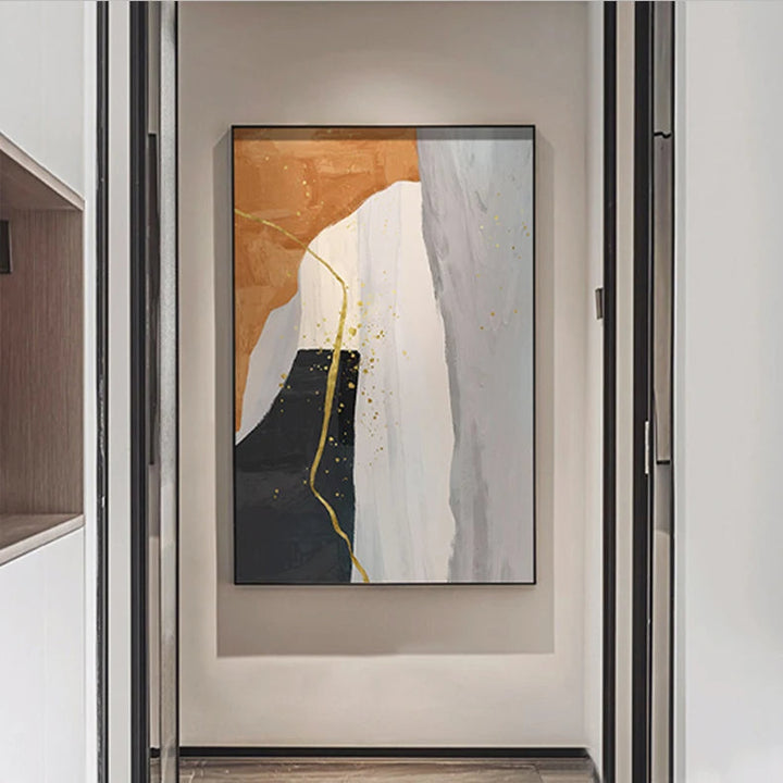 Modern Nordic Geomorphische Abstrakte Wandkunst Fein Kunstleinwand Drucke Neutrale Töne Bilder Für Wohnraum Kunst Für Zeitgenössische Innenräume
