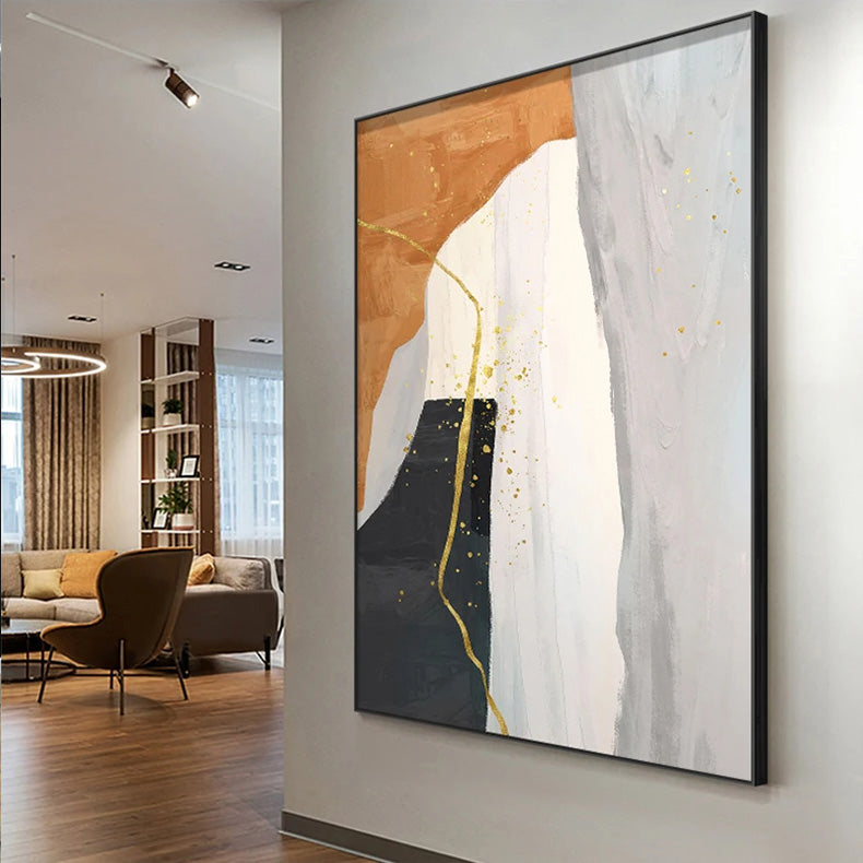 Modern Nordic Geomorphische Abstrakte Wandkunst Fein Kunstleinwand Drucke Neutrale Töne Bilder Für Wohnraum Kunst Für Zeitgenössische Innenräume