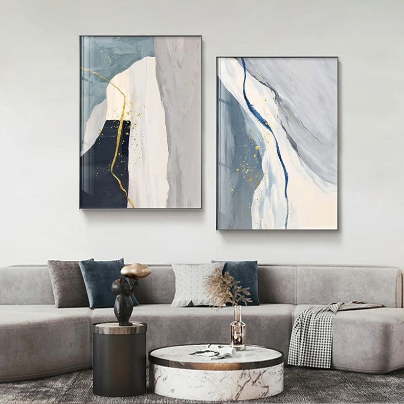 Modern Nordic Geomorphische Abstrakte Wandkunst Fein Kunstleinwand Drucke Neutrale Töne Bilder Für Wohnraum Kunst Für Zeitgenössische Innenräume
