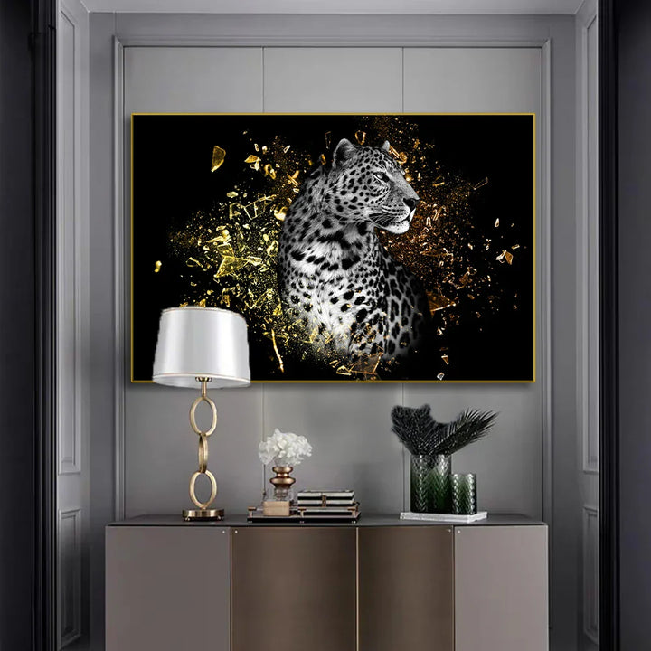 Moderne wilde Tierplakate Wandkunst Fein Kunstleinwanddrucke Löwe Elefant Leopard Zebra Bilder für Wohnzimmer Bürodekoration