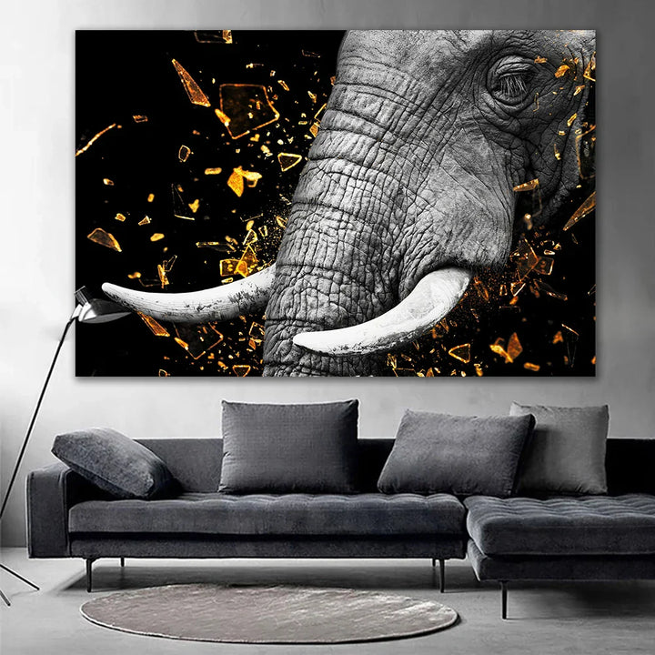 Moderne wilde Tierplakate Wandkunst Fein Kunstleinwanddrucke Löwe Elefant Leopard Zebra Bilder für Wohnzimmer Bürodekoration