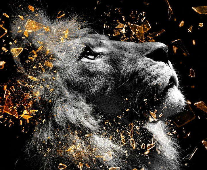 Moderne wilde Tierplakate Wandkunst Fein Kunstleinwanddrucke Löwe Elefant Leopard Zebra Bilder für Wohnzimmer Bürodekoration