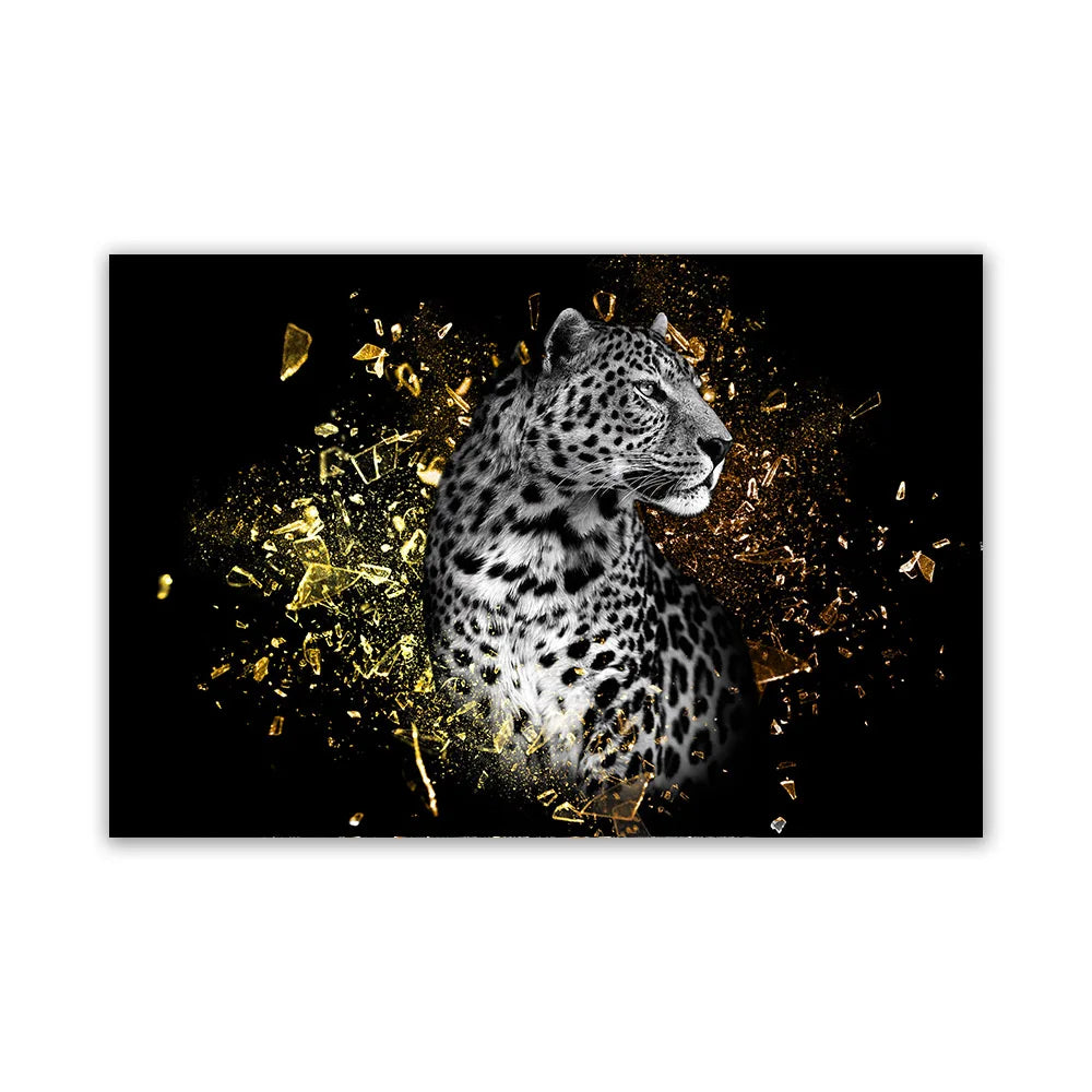 Moderne wilde Tierplakate Wandkunst Fein Kunstleinwanddrucke Löwe Elefant Leopard Zebra Bilder für Wohnzimmer Bürodekoration