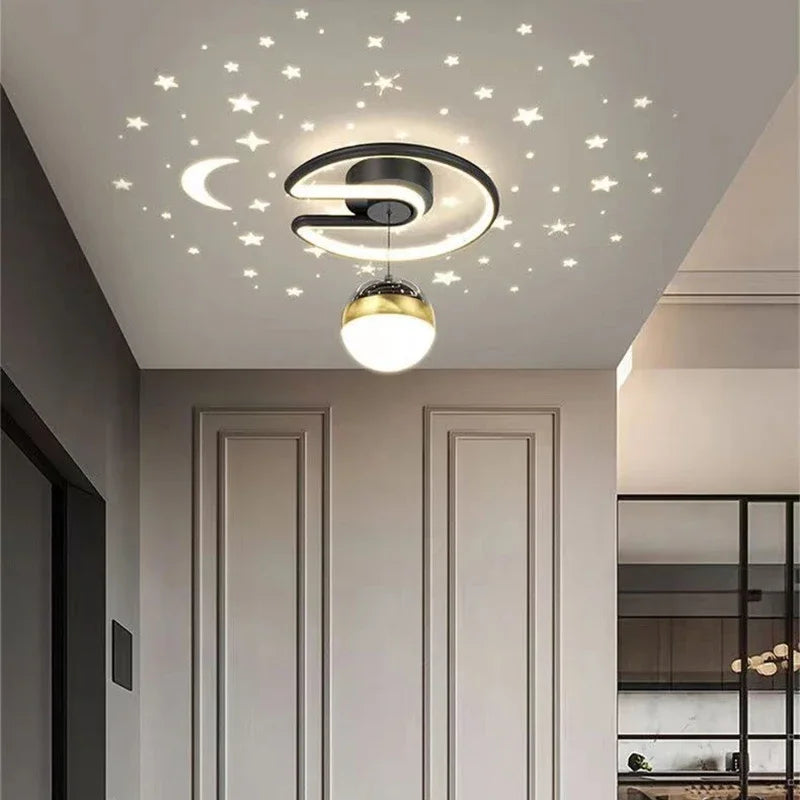 LED Deckenleuchte mit Sternenhimmel – Modernes Kronleuchter Design für Kinderzimmer und Wohnzimmer | Karnz