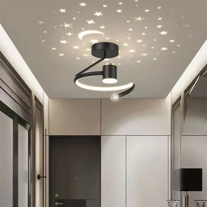 LED Deckenleuchte mit Sternenhimmel – Modernes Kronleuchter Design für Kinderzimmer und Wohnzimmer | Karnz