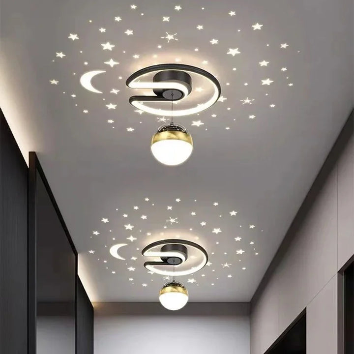 Moderne LED-Deckenleuchten im Stern-Design