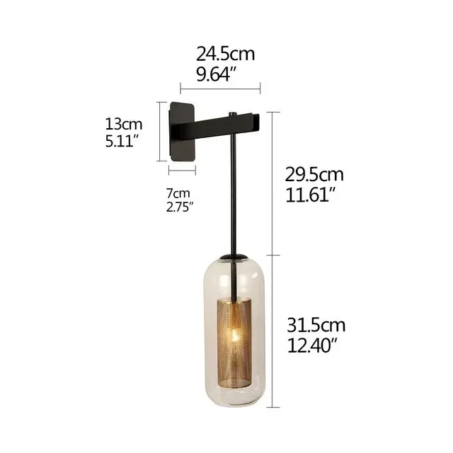Moderne LED Wandleuchte mit Glasabdeckung für Schlafzimmer und Wohnzimmer | Karnz