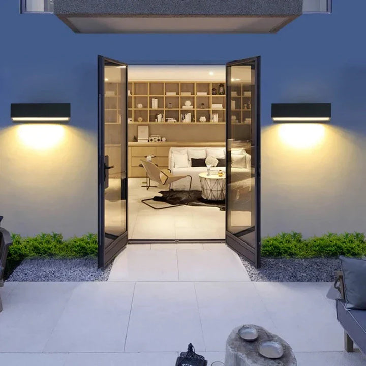 Moderne LED Wandleuchte für Außenbereich - Wetterfest, energiesparend, ideal für Garten und Terrasse | Karnz