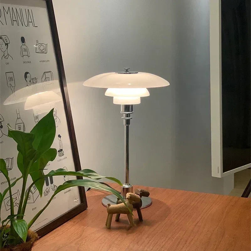 Nordische Glas Tischlampe – Minimalistische LED-Lampe für zu Hause | Karnz