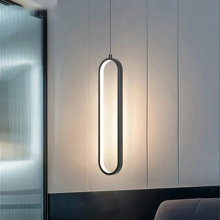 Moderne minimalistische LED Pendelleuchte – Schlanke Design Lampe für Schlafzimmer und Wohnzimmer | Karnz