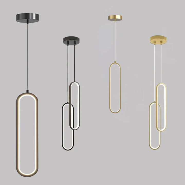 Moderne minimalistische LED Pendelleuchte – Schlanke Design Lampe für Schlafzimmer und Wohnzimmer | Karnz