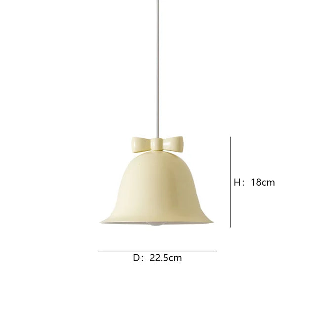 Moderne Glockenform Pendelleuchte mit Schleife, Designer Hängelampe für Esszimmer & Küche | Karnz