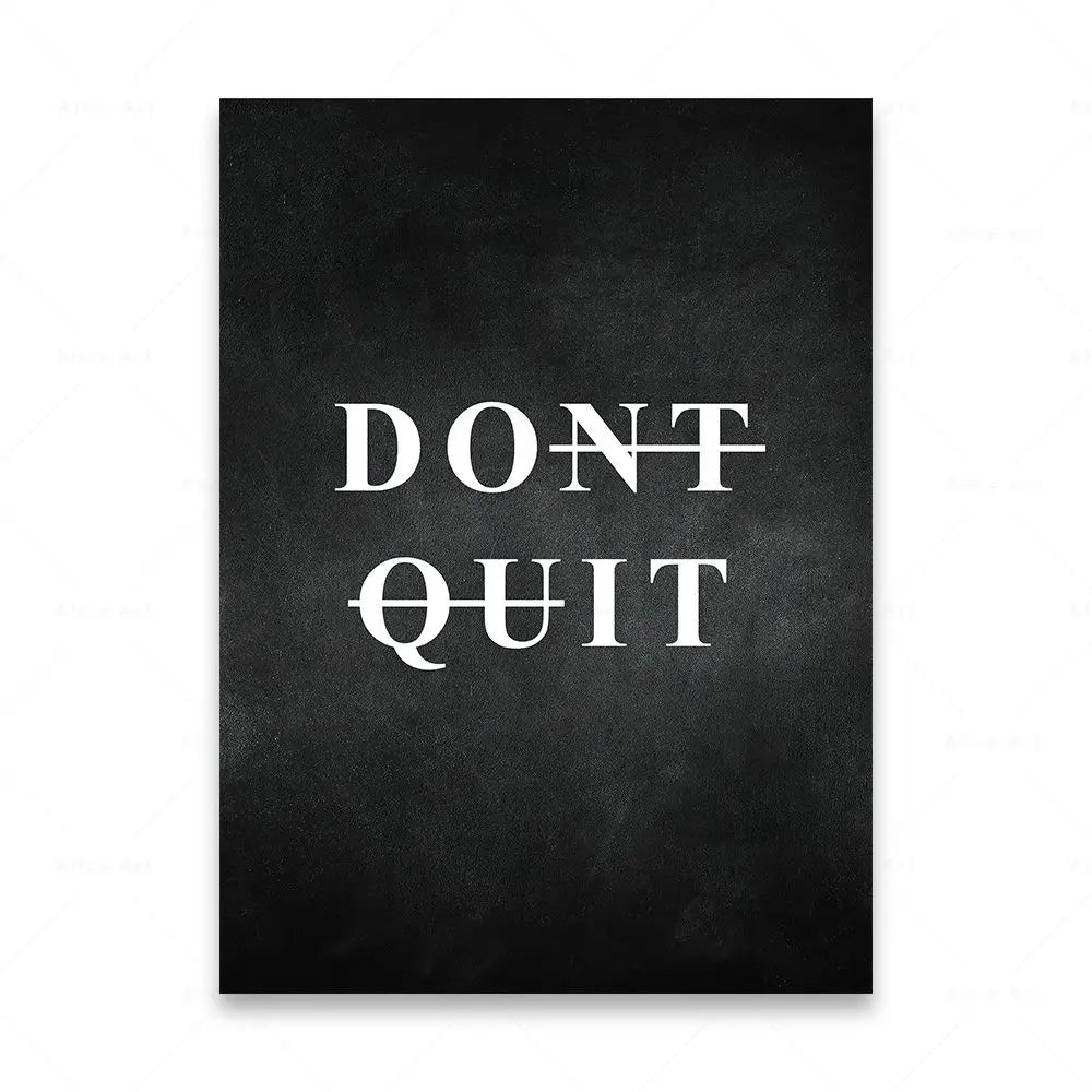 Motivationsworte Wandkunst Fein Kunst Leinwanddrucke Schwarz & Weiß Inspirierende Zitate Poster Für Wohnzimmer Schlafzimmer Arbeitszimmer Kunst Dekor | Karnz