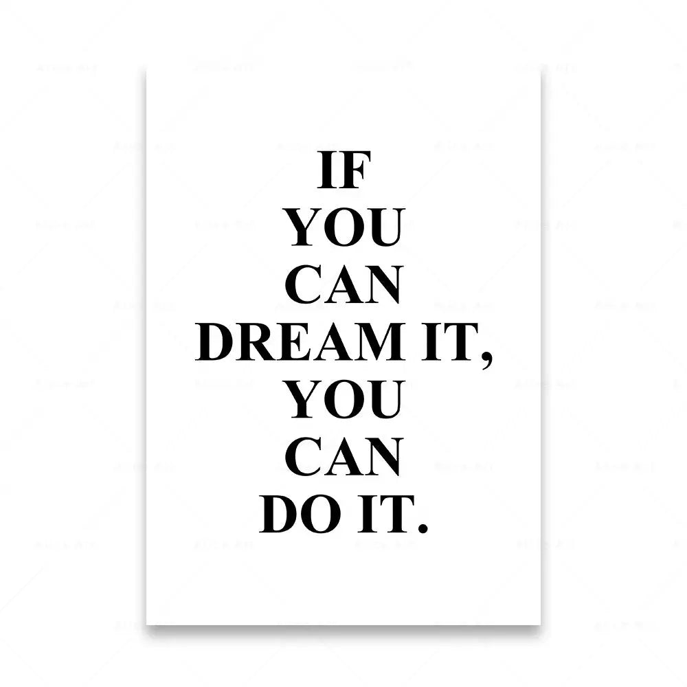 Motivationswörter Wandkunst Fein Kunst Leinwanddrucke Schwarz & Weiß Inspirierende Zitate Poster Für Wohnzimmer Schlafzimmer Arbeitszimmer Kunstdekoration