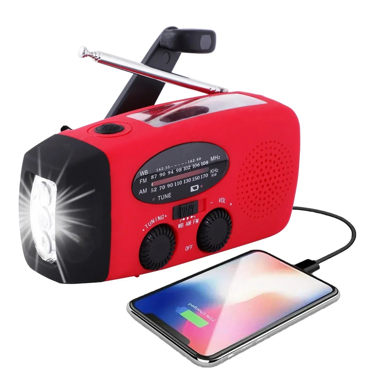 NoodRadio PowerSafe Mini – Kompakte Notfallradio mit Taschenlampe und Powerbank | Karnz
