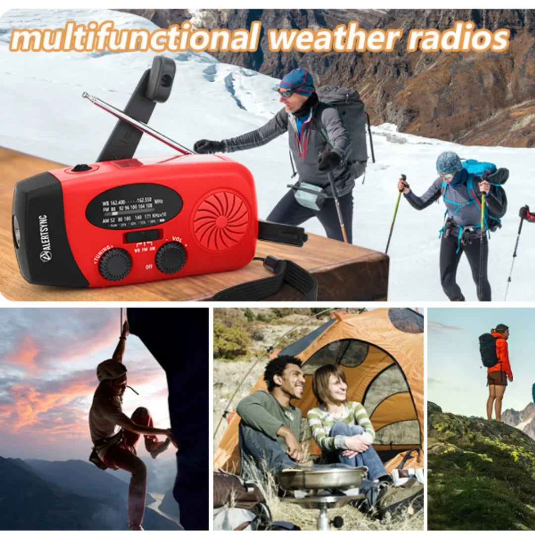 Kaufen Sie Multifunktionales Notfallradio – Ladefunktion mit LED-Taschenlampe und Handgenerator für Mobiltelefone – Bestes Notfallradio | Karnz