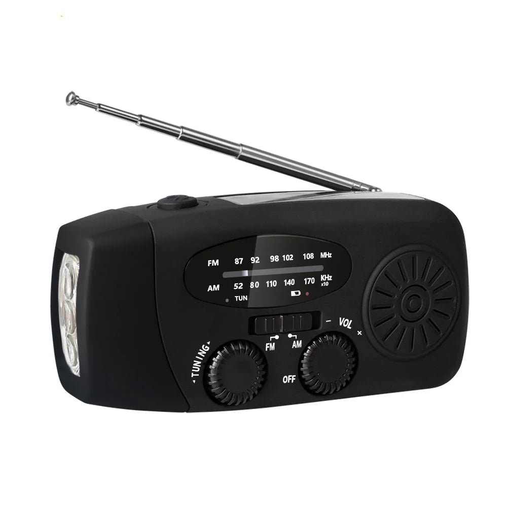 Kaufen Sie Multifunktionales Notfallradio – Ladefunktion mit LED-Taschenlampe und Handgenerator für Mobiltelefone – Bestes Notfallradio | Karnz