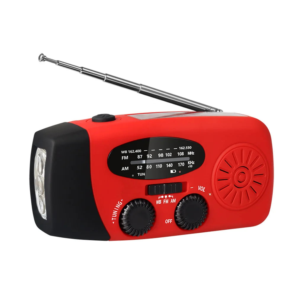 Kaufen Sie Multifunktionales Notfallradio – Ladefunktion mit LED-Taschenlampe und Handgenerator für Mobiltelefone – Bestes Notfallradio | Karnz