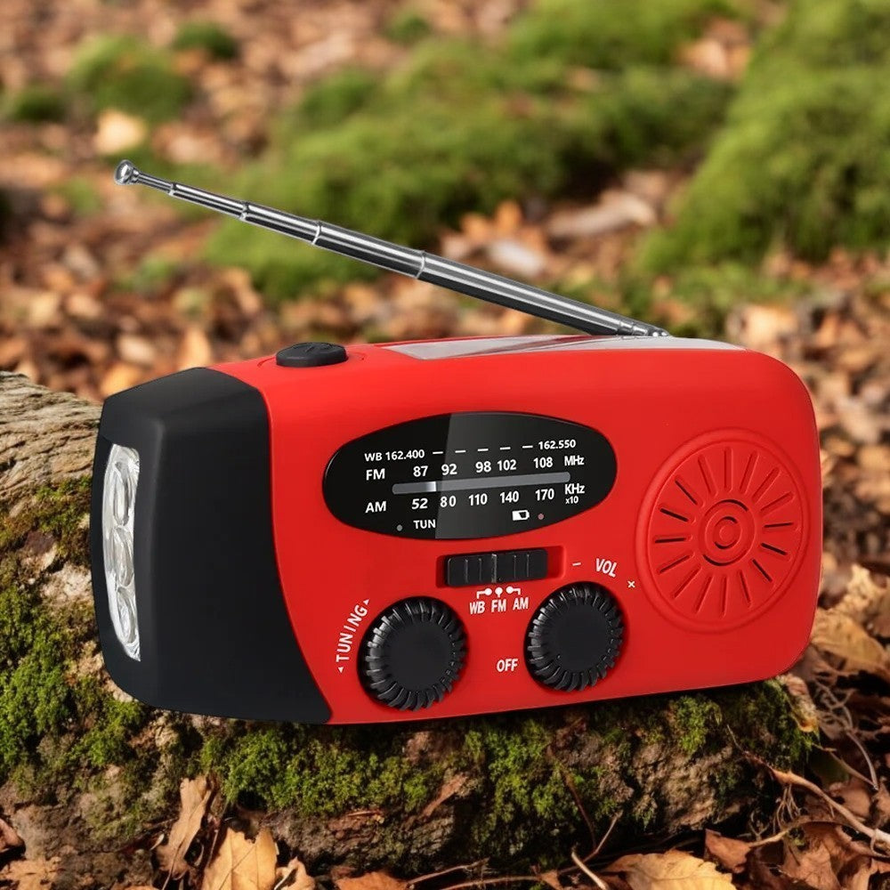 Kaufen Sie Multifunktionales Notfallradio – Ladefunktion mit LED-Taschenlampe und Handgenerator für Mobiltelefone – Bestes Notfallradio | Karnz